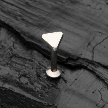 Detail View 1 of Minimalist Triangle Top Internally Threaded Steel Labret